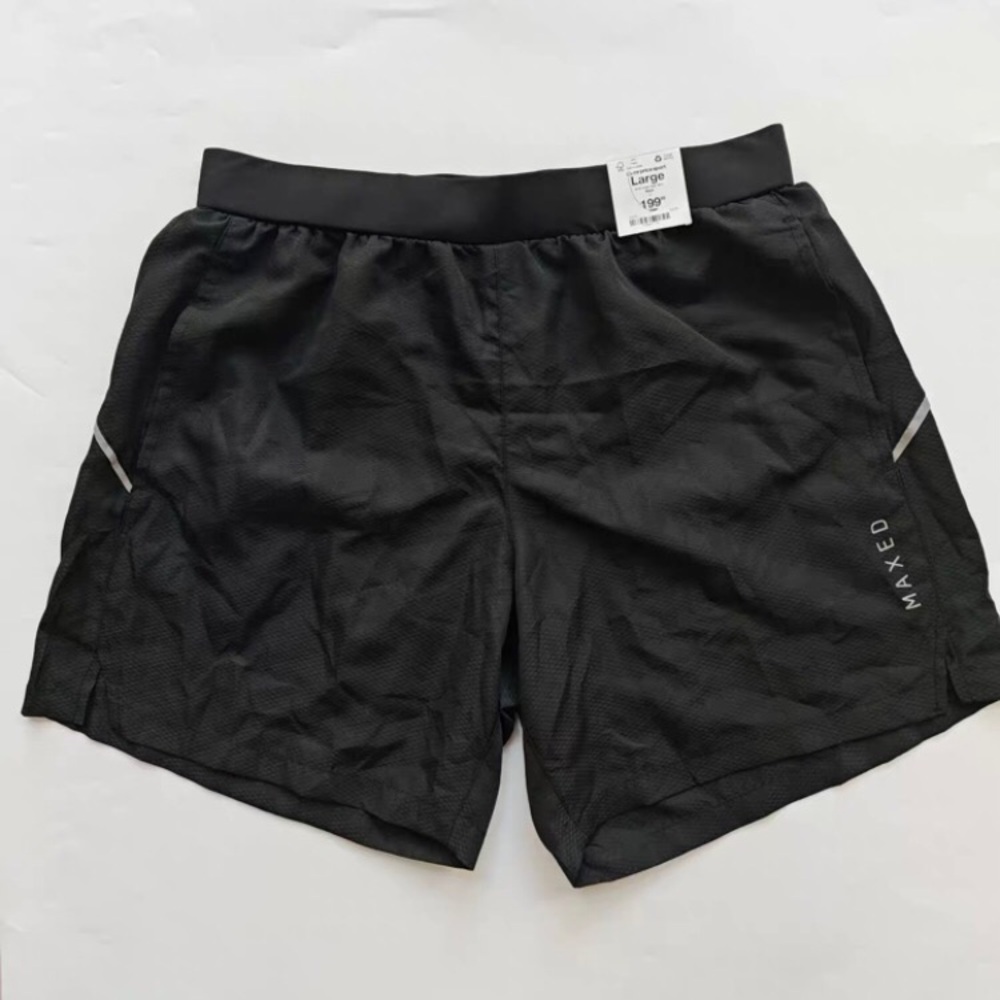 NAK Black Athletic Shorts with Reflective Details